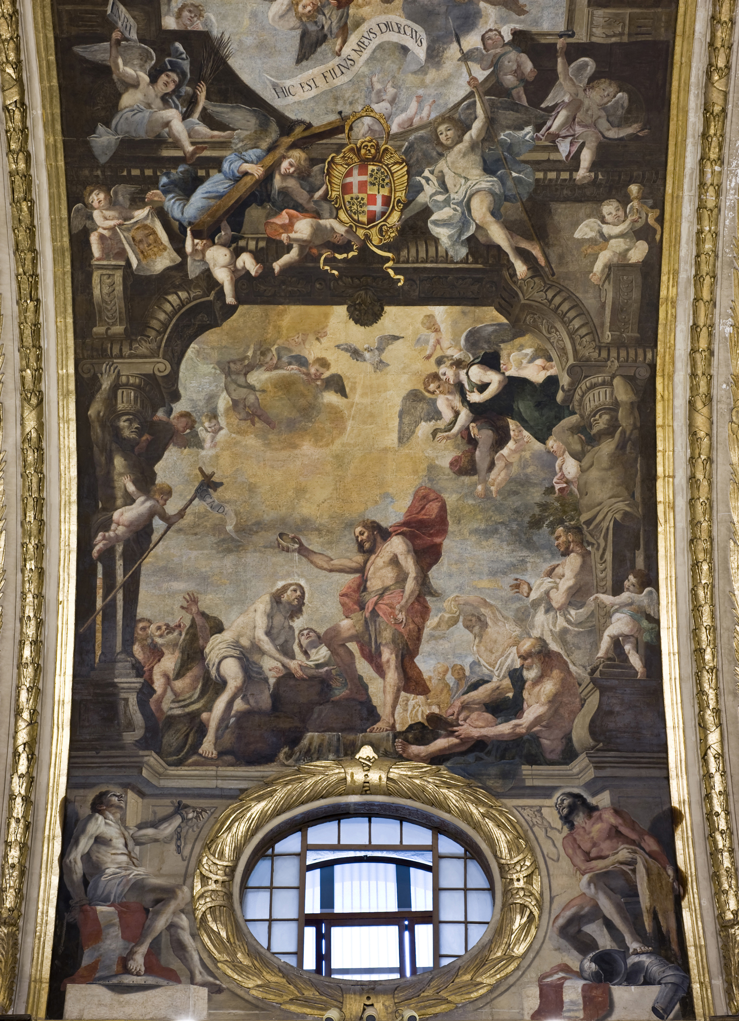 The Baptism of Christ - A detail from the Main Vault - Mattia Preti